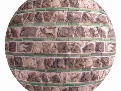 Ston Wall Material 18- Stone Wall Pbr 4k Texture
