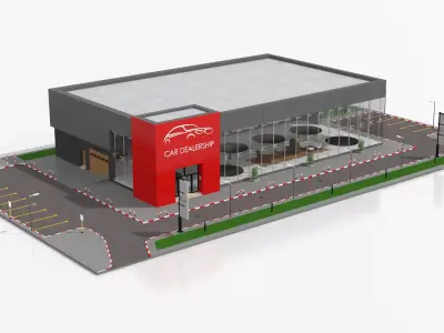 Car Showroom 3D model