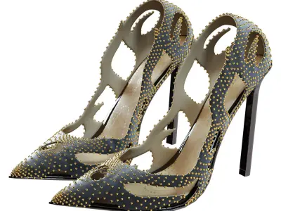 Heels Inferno Gianvito Rossi Low-poly 3D model