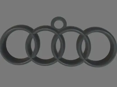 Audi Key Ring Chain 3D print model