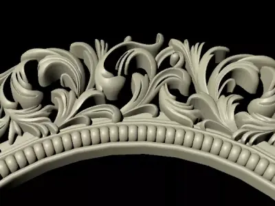 carved frame for mirror 3D model purchase