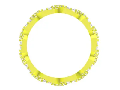 Luxury Openwork Pave Eternity Ring Jewelry Model 4544 3D print model