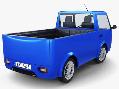 Kei Truck Concept Retro Style Blue 3D model