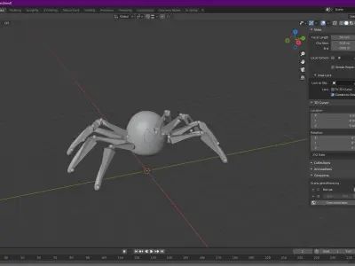 Spider Free low-poly 3D model