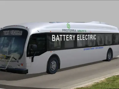 Proterra electric 40 Foot Transit Vehicle Low-poly 3D model