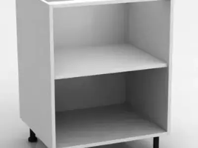 cuisine kitchen cabinet with two shelves Free low-poly 3D model