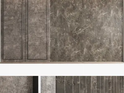 Decorative wall panel set 67 3D model