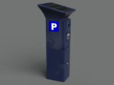 Park Meter PBR 3D Model Low-poly 3D model