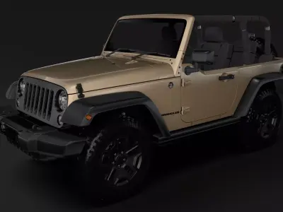 Jeep Wrangler Willys Wheeler JK 2017 3D model