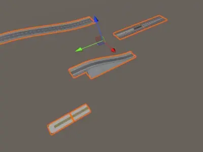 ROAD KIT FOR UNITY AND OTHER GAME ENGINE  3D model