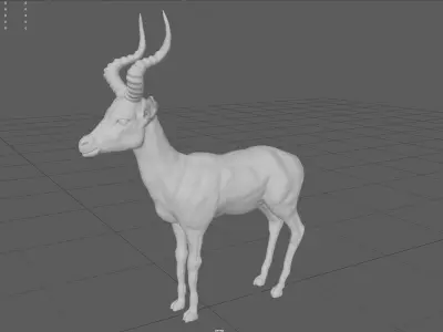 Impala antelope Low-poly 3D model