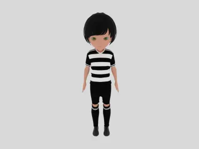 Soccer Player Low-poly 3D model