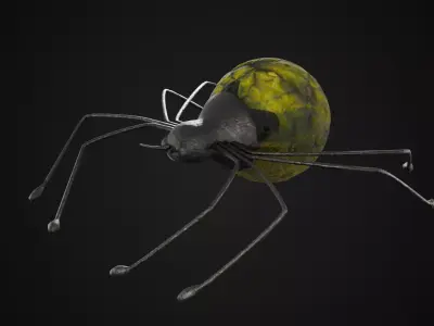 Yellow Glass Sconce Low-poly 3D model