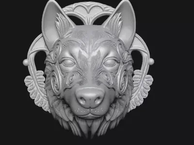 wolf sculpture 3D print model order