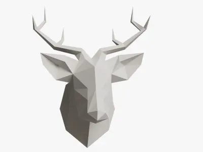 SMOLL DEER PAPER HEAD 3D model