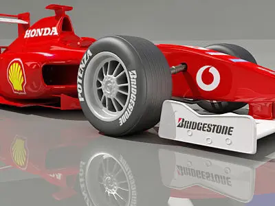 Red Formula 1 3D model