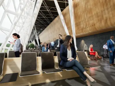 Airport terminal 3 scene file in Unreal engine 5  3D model