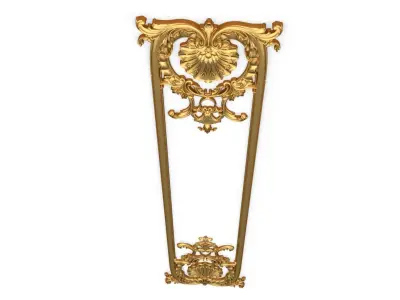 Plaster decorative frame 3d model 015 3D model