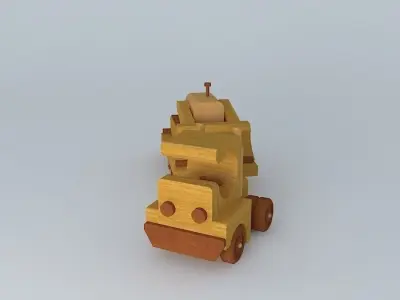 Truck board with tractor 3D model