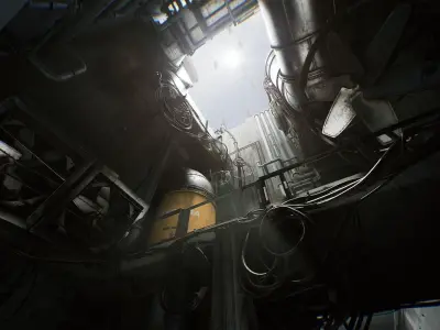 Modular Brutalist Levelscapes - Unreal Engine 5 Low-poly 3D model