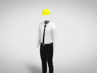 Engineer Uniform Low-poly 3D model