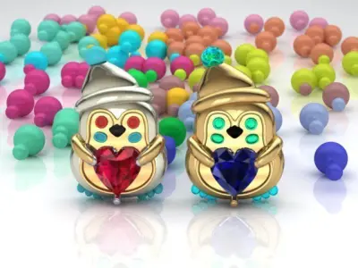 Penguin Heartstone 3D print model