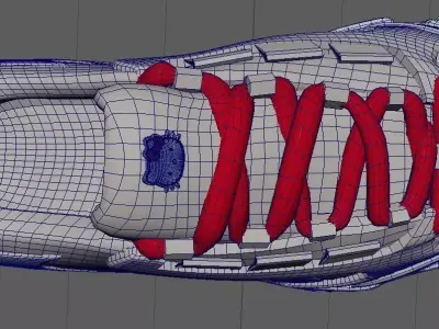 Adidas x Hello Kitty 3D sneakers Low-poly 3D model