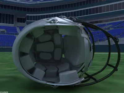 Miami Dolphins American Football Helmet 3D model