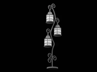 Street Lamp Furniture Low-poly 3D model