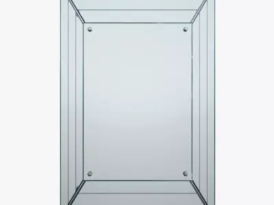 Art Deco Wall Mirror 3D model