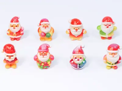 Christmas Santa Claus Candy 3D model