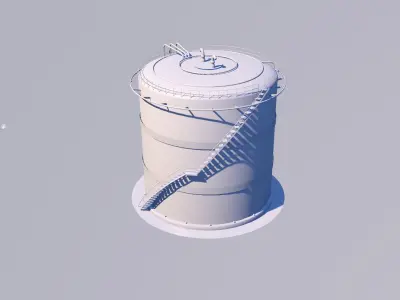 Petroleum Tank Factory 3D model