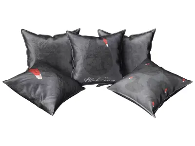 Black Swan decorative pillows 3D model
