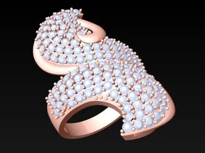 Diamond Ring - Womens Rings - N2481 3D print model