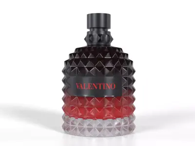 Liquid Perfume Cosmetic Glass Bottle 3D model