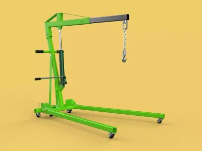 ENGINE CRANE HOIST LIFTING STAND FOLDABLE MOBILE HYDRAULIC JACK 3D model