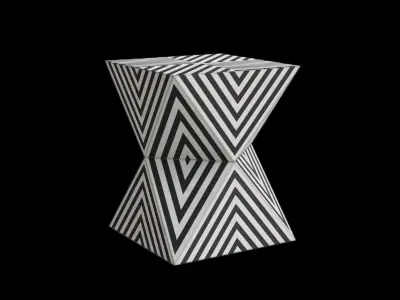 Rectangle Bohemian Side Table Low-poly 3D model