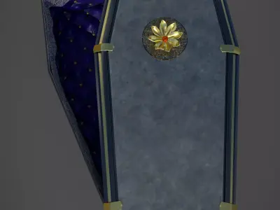 Metal Coffin Free low-poly 3D model