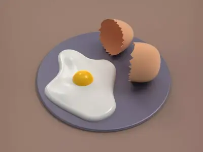 Broken Egg 3D print model