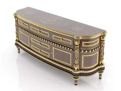 New baroque TV stand by Modenese 3D model