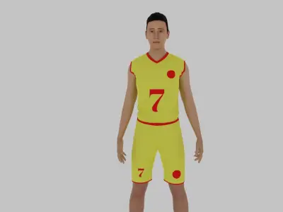 Basketball Player Low-poly 3D model order