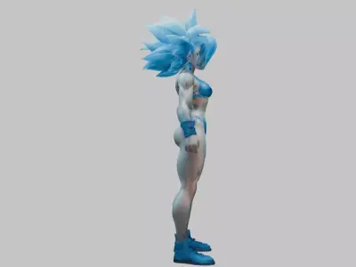 Cell Shaded Comic Character Low-poly 3D model