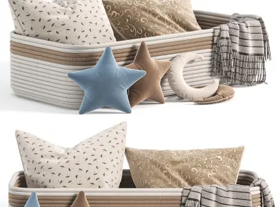 Decorative pillow set 3 3D model