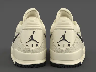 Air Jordan Legacy 312 Low Coconut Milk Low-poly 3D model