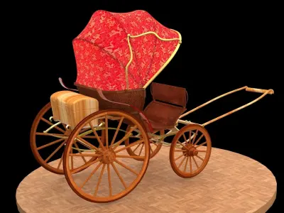 Chinese rickshaw  3D model