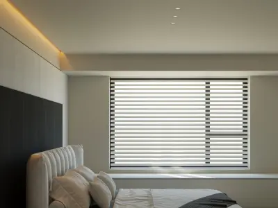 Bedroom interior scenes 3D model 9