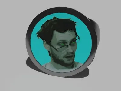 decoration turquoise ring Free low-poly 3D model