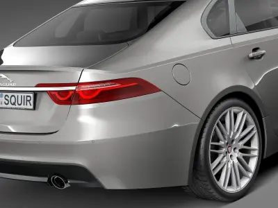 Jaguar XF 2016 bixenon 3D model
