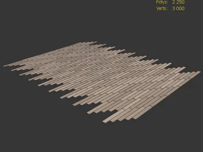 Wood Floor Oak Tundra Firestop 3D model
