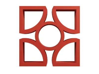 Brick Jaali Block Arch Gap 3D model